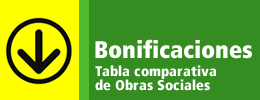 Bonificaciones - Tabla Comparativa de Obras Sociales