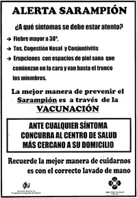 Afiche Alerta Sarampión
